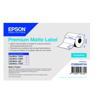 Epson Premium Matte Label - Die-cut Roll: 102mm x 152mm, 800 labels