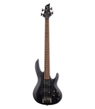 ESP LTD B-204SM Series 4 String Bass Spalted Maple See Thru Black Satin Finish Guitar