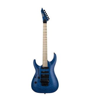 ESP LTD MH-203 Lefty Electric Guitar Quilted Maple Top in See-Thru Blue Finish & Maple Fingerboard