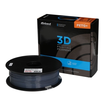 Inland 1.75mm PETG+ 3D Printer Filament Solid Grey 
