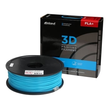 Inland 1.75mm Black PLA 3D Printer Filament Light Blue