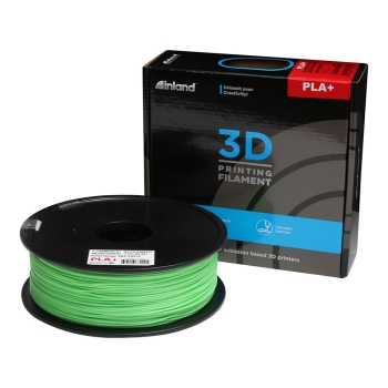 Inland 1.75mm Black PLA 3D Printer Filament Peak Green 