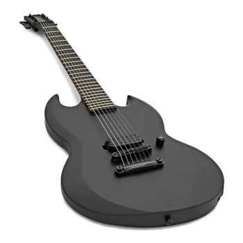 ESP LTD Viper-7 Baritone Black Metal Electric Black Satin Guitar 