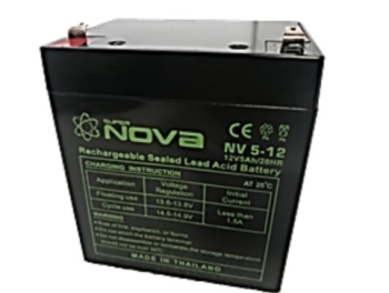 Nova NV5-12 Volts AGM-VRLA Sealed Lead Acid Battery 