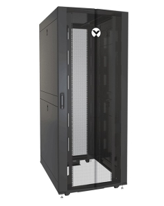 Vertiv VR3150 Perforated Split Locking Rear Doors Black And Gray Rack 